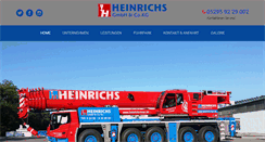 Desktop Screenshot of heinrichs-kran.de