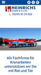 Mobile Screenshot of heinrichs-kran.de
