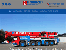 Tablet Screenshot of heinrichs-kran.de